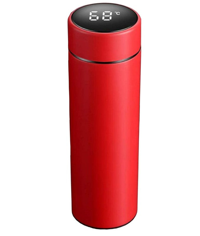 Digital Thermometer Flask - 500ml - Red_0