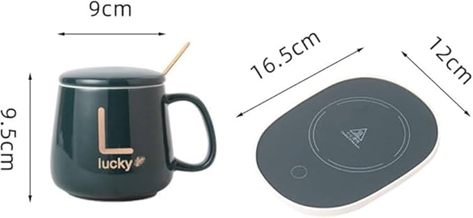 Electric Coffee Warmer Coaster and Mug Set - Green