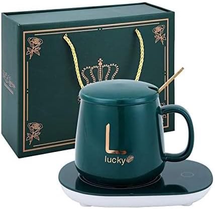 Electric Coffee Warmer Coaster and Mug Set - Green