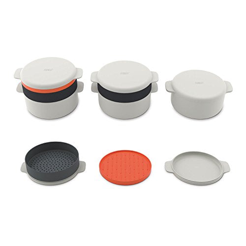 Stackable Microwave Cooking Set and Steamer -  4 pcs