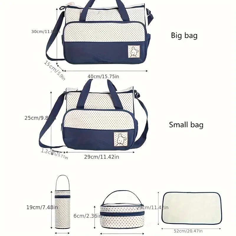 5 in 1 Multifunctional Baby Bag - Navy