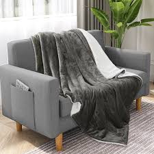 Fleece Throw Blanket - Dark Grey